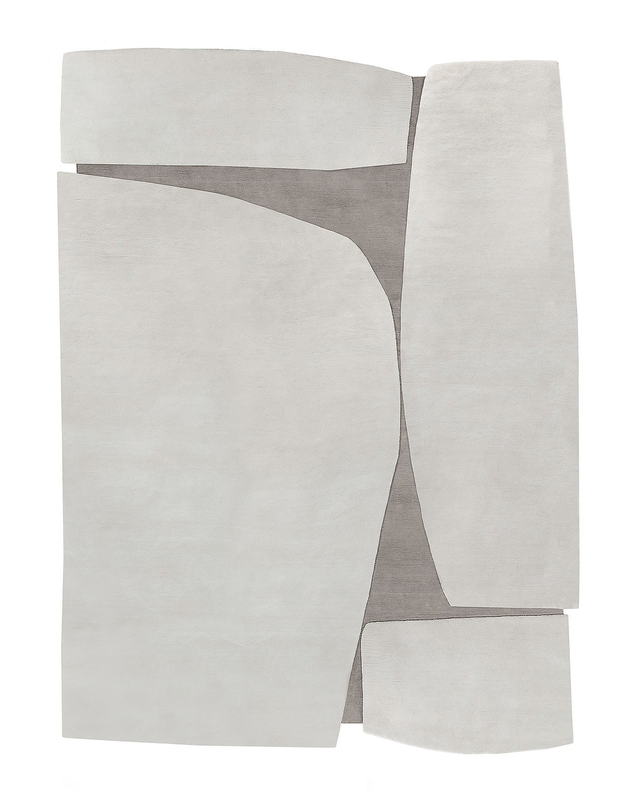 Geformd grijs tapijt | Maat: 270 × 360 cm