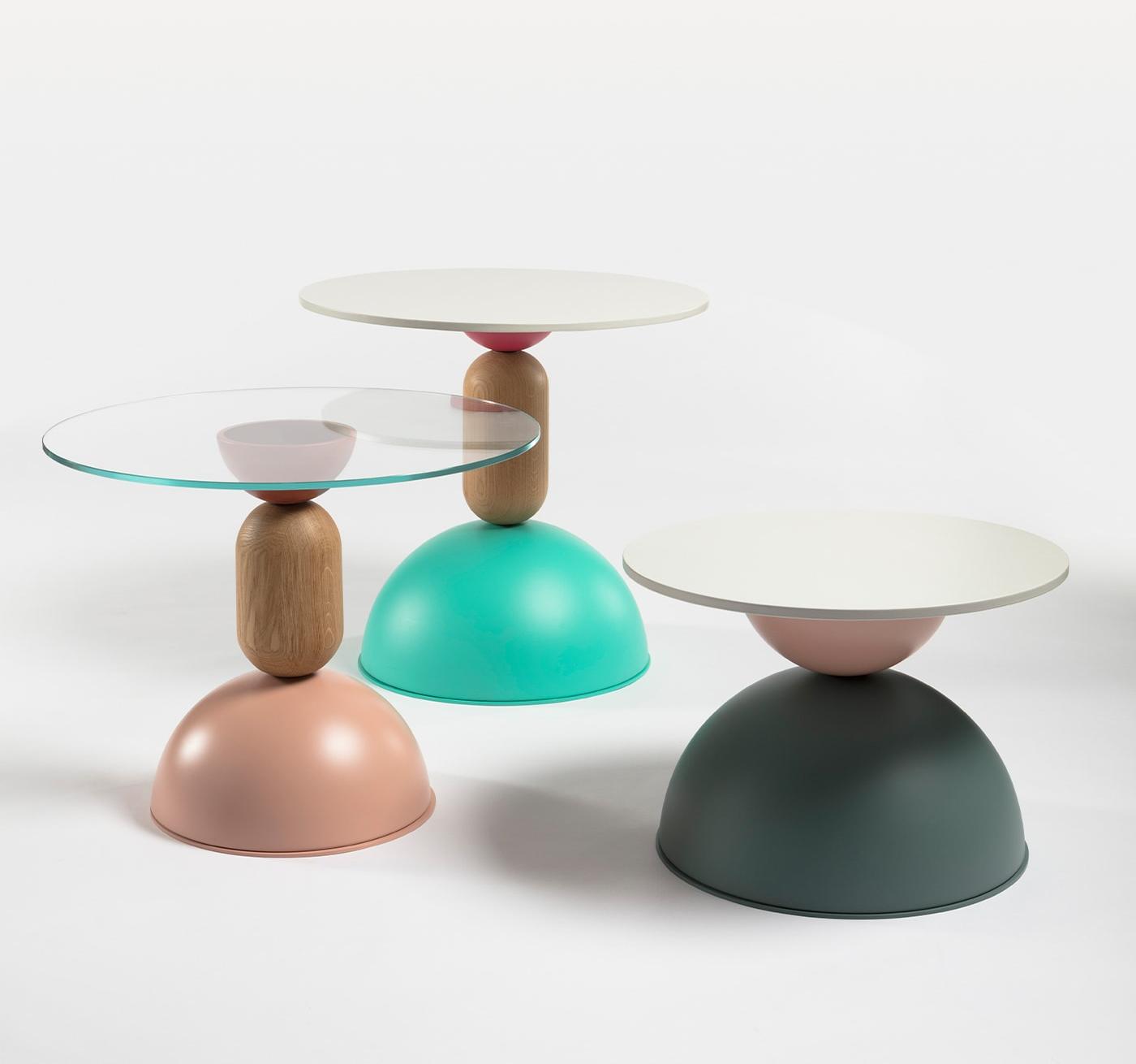 Table basse ronde mate