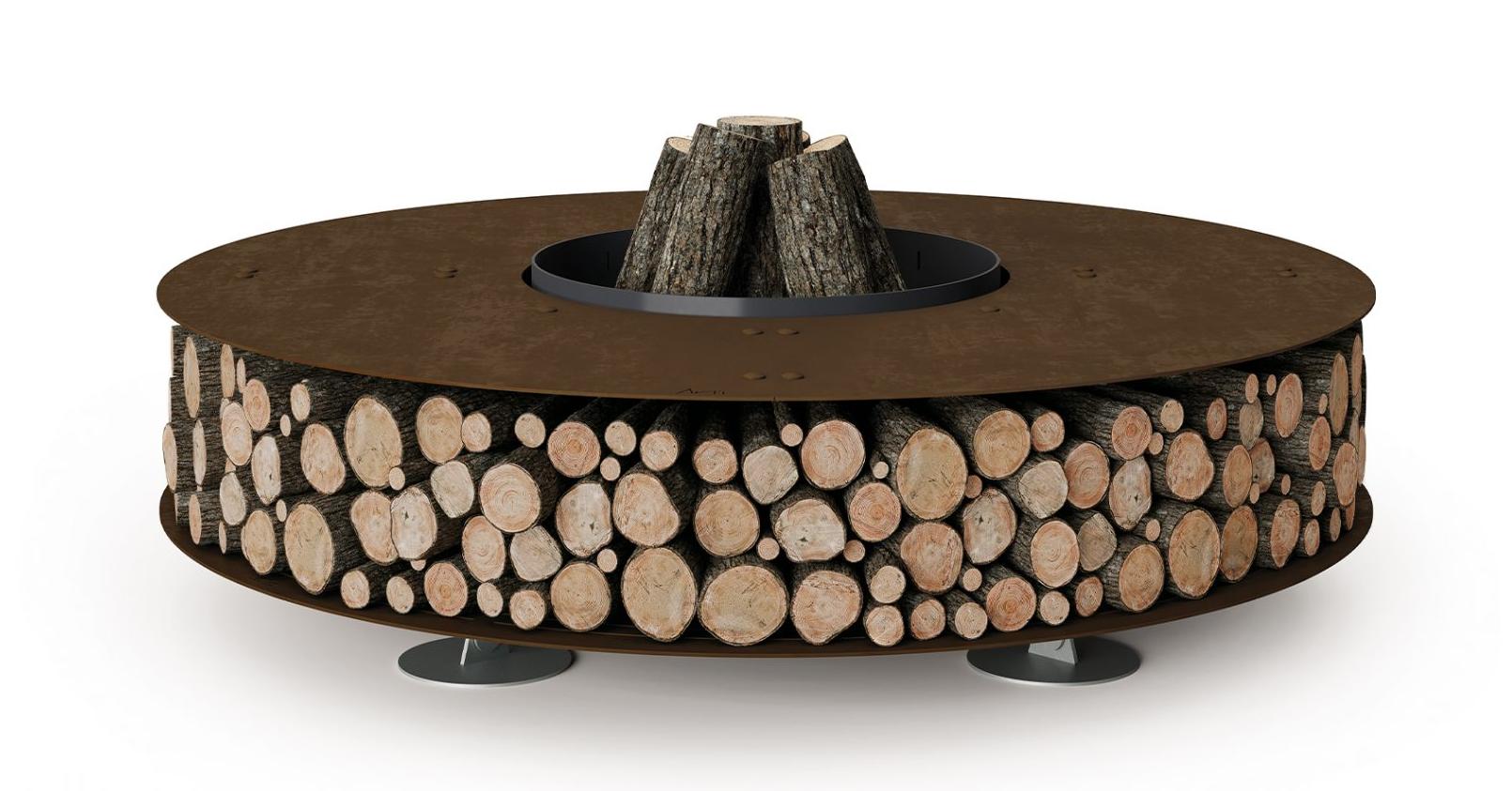Zero staal vuurplaats | Afwerking: Zwart | Afmetingen: Ø 300 cm