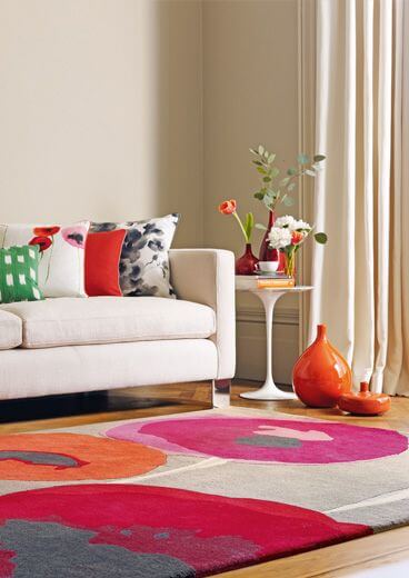Tapis Sanderson Poppies rouge