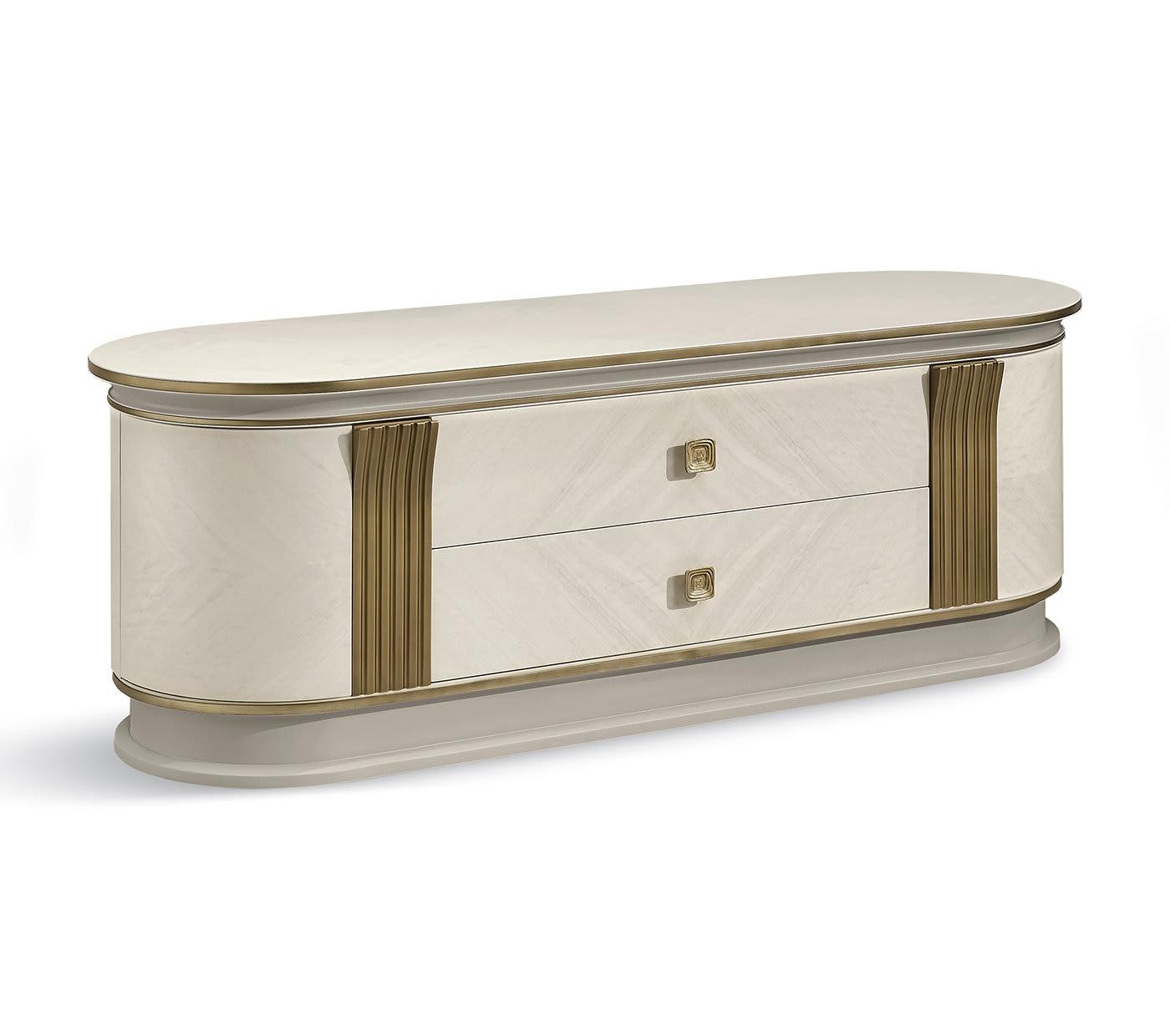 Elegance wit en goud tv-meubel