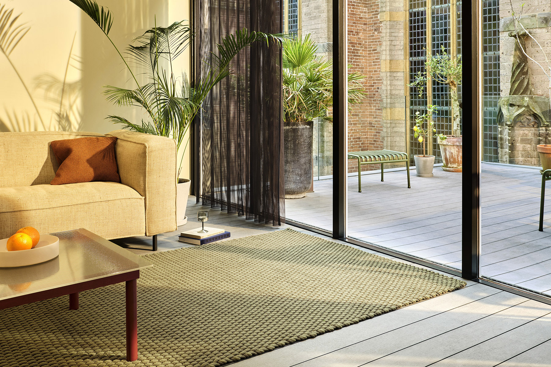 Lace tijm-pijnboom outdoor vloerkleed | Maat: 140 × 200 cm