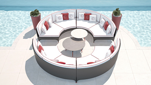 Canapé de jardin modulaire
