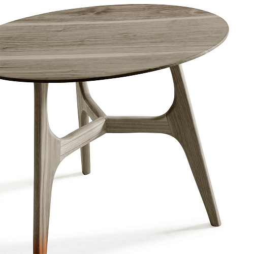 Converso grijze massief walnoot salontafel