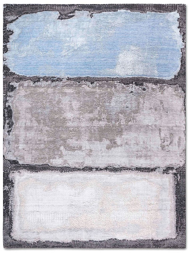 Light Blue taupe handgeweven vloerkleed