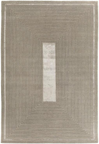Hand Knotted beige frame wol & viscose vloerkleed