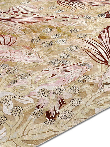 Fishes handgemaakt luxe vloerkleed