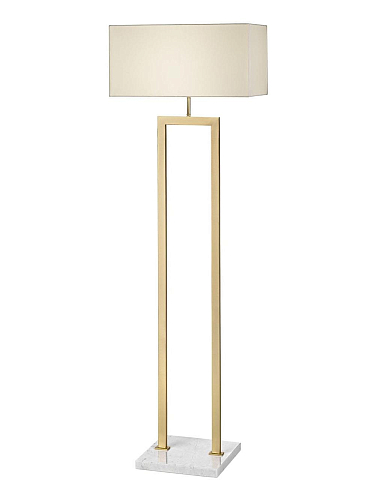 Lampadaire en finition or antique avec socle en marbre