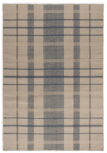 Zona denim ruit outdoor vloerkleed