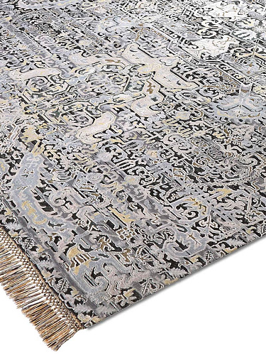 Tapis de luxe noué à la main Azerbaijan silver