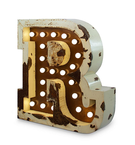 Radiant letter R
