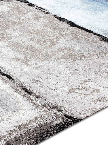 Agra charcoal handgemaakt luxe vloerkleed