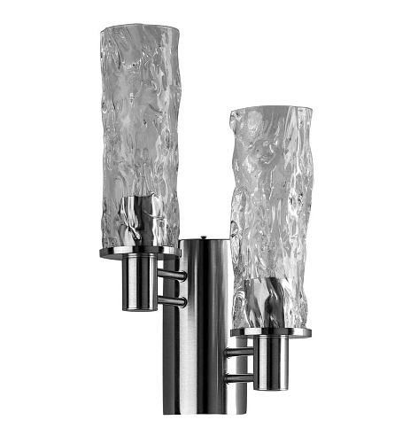 Verticale geblazen glazen wandlamp