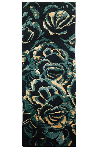 Dark Flower designer vloerkleed
