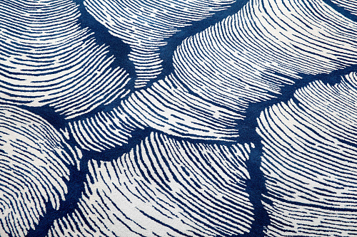 Tapis design bleu
