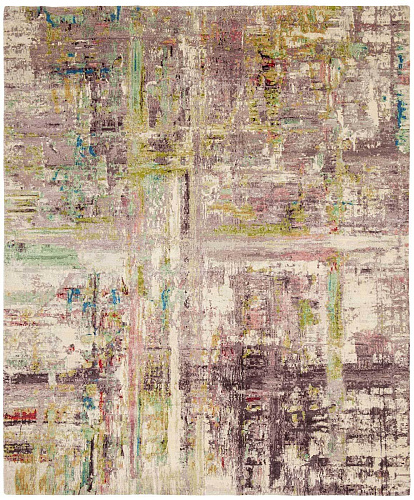 Artwork 24 veelkleurig paars vloerkleed