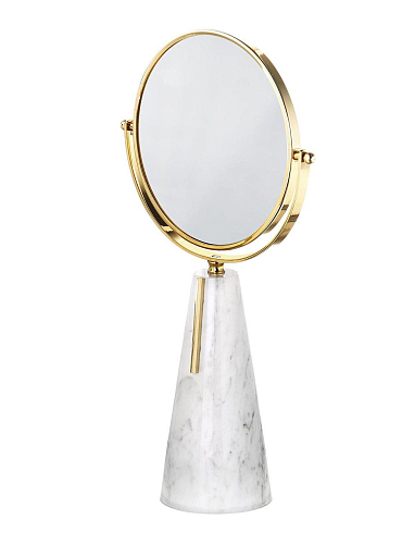 Carrara tafelspiegel in gouden messing