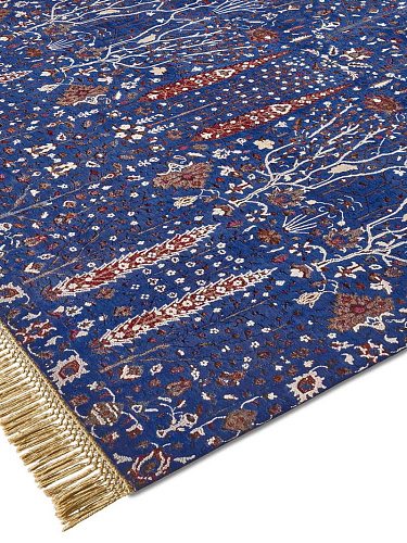 Pine Garden Blue luxe vloerkleed