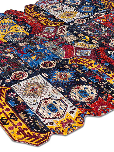 Multishape handgemaakt luxe vloerkleed