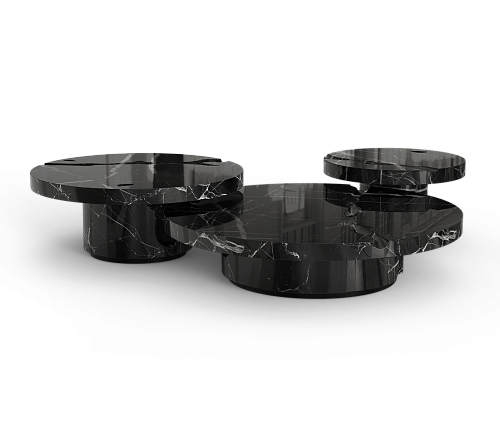 Dominion Nero Marquina 3-delige centertafelset