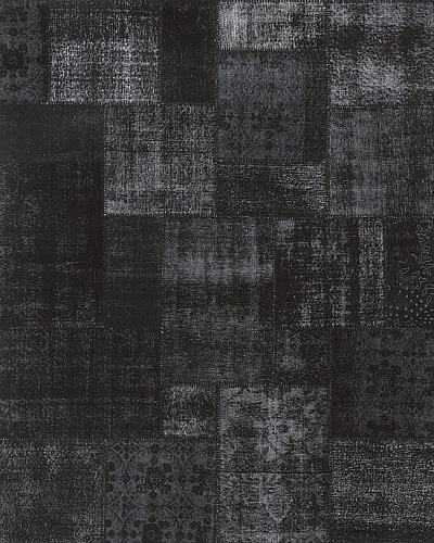 Tapis patchwork noir