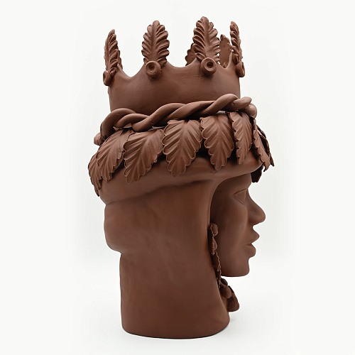 Moorkop bruine sculptuur