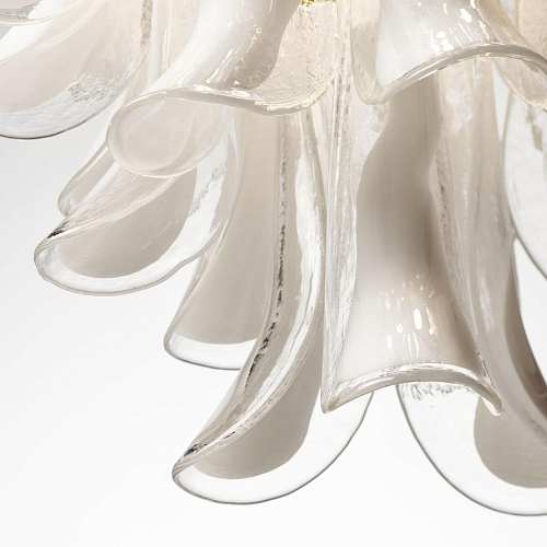 Lustre en verre de Murano et nickel poli