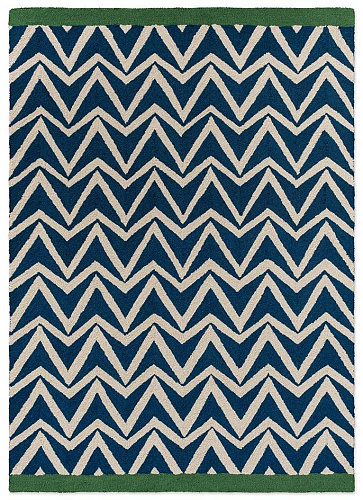 Dhurrie blauw outdoor vloerkleed