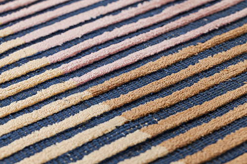 Hand-loom viscose Lines vloerkleed
