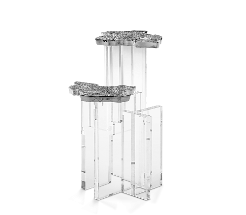 Table d’appoint Celeste argentée