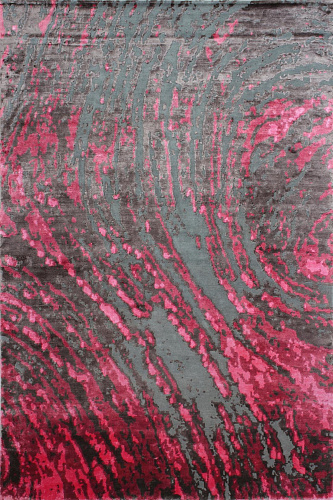 Grass pink fuchsia vloerkleed
