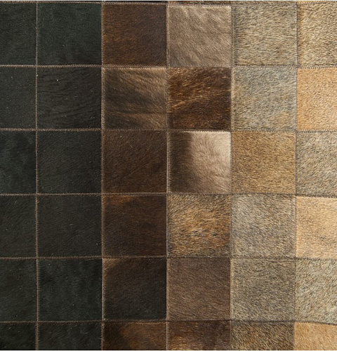 Mosaic koeienhuid vloerkleed