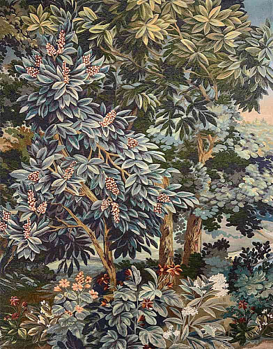 Tapisserie murale Vert flamand