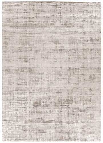 Tapis en soie de banane gris perle
