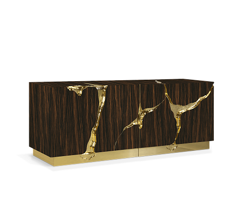 Buffet opulent brun et or