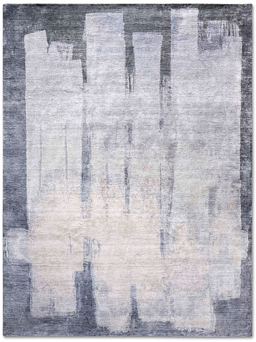 Tapis tissé main Argent gris