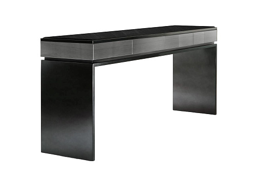 Console met vier lades en slanke metalen onderstel