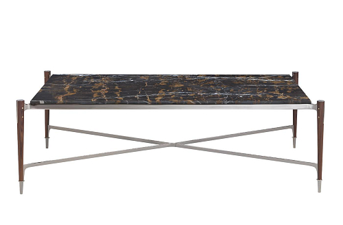 Salontafel met donker marmeren blad