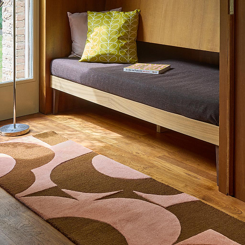 Prism Flower roze terracotta luxe vloerkleed