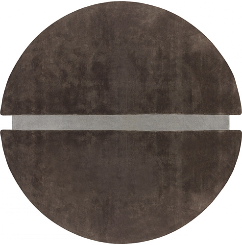Pop Art bruin rond vloerkleed