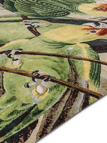 Tapis tissé main Parrots