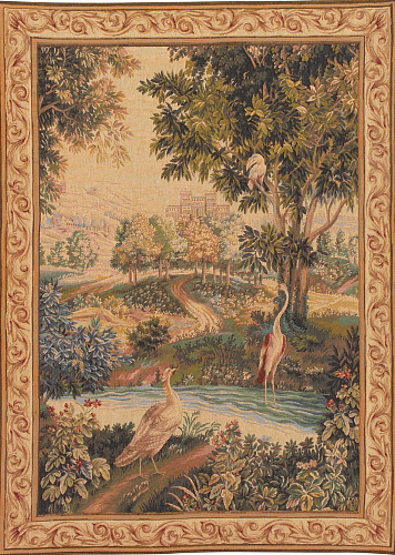 Tapisserie murale Verdure aux oiseaux