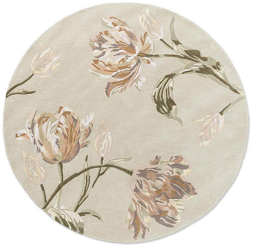Tapis rond Gosford naturel/vert sauge