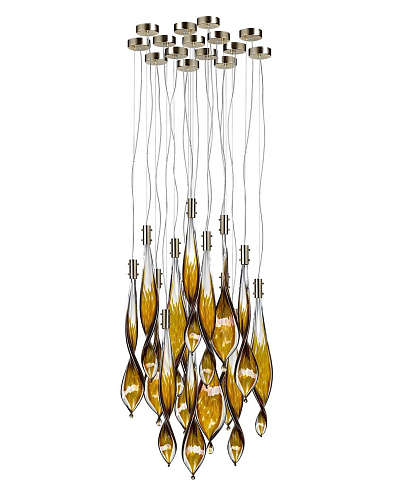 Suspension Murano Leaves 14 lumières