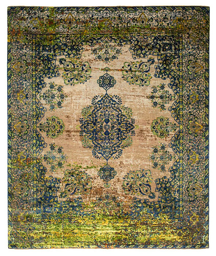 Kirman Robson Artwork 19 groen vloerkleed