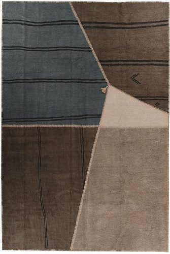 Tapis patchwork en chanvre Praline