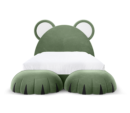 Pluizige welp bed