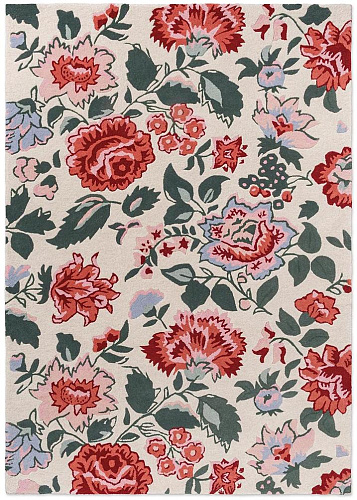 Wendling Floral klaprood vloerkleed