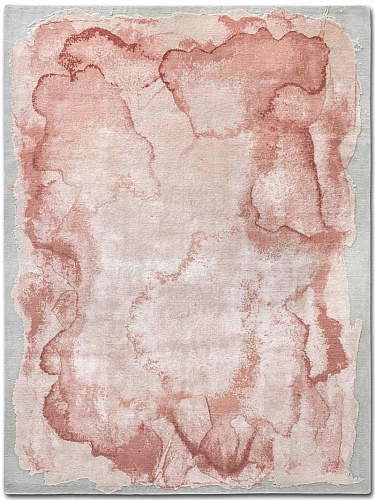 Tapis de luxe noué à la main Mono rose