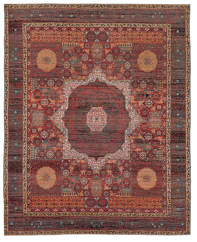 Mamluk Columbus rood vloerkleed